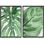Vert jungle tropicale Monstera feuilles nature sauvage Art moderne rustique coloré Ultra 2 pièces-98109862-98109864