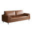 Canapé 80,31 po en cuir huilé de luxe, canapé rétro haut de gamme, structure robuste, sièges confortables