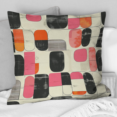 Coussin rose rose Midcentury Shapes