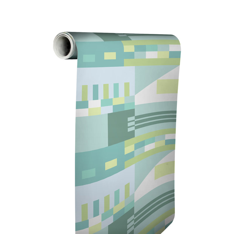 Papier peint adhésif multicolore, Vert