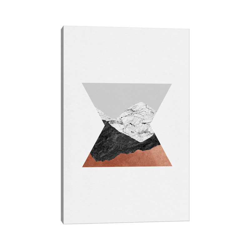 Copper Geometric IV 1 Piece Wrapped Canvas Wall Art, 66.04 cm H x 45.72 cm W x 3.175 cm D