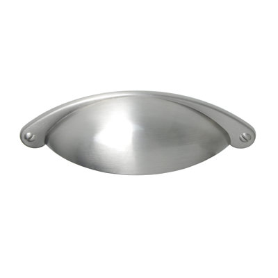 Utopia Alley Elgin Bin Pull Handle - Decorative Cabinet Drop Pull Handles For Cabinets And Drawers - Vintage Cabinet Hardware With Hand Finished Brushed Nickel - Metal Drawer Pull Handle, 2.5" Center To Center (Set Of 5)