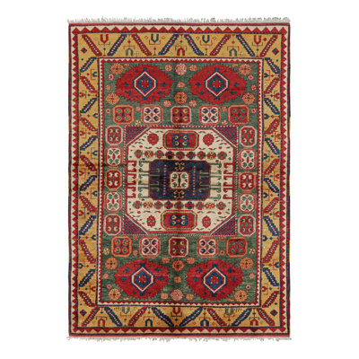 One-of-a-Kind 3'9”x6'11” Hand Knotted Area Rug