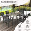 Steel Patio Dining Set Table,