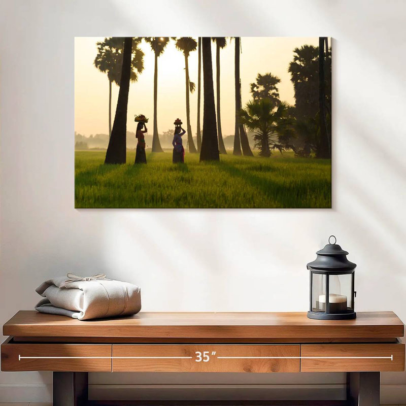 Silhouette de femmes Bali, H 16 po x l 24 po