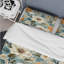 Motif floral orange élégant rustique orange - ensemble de housse de couette floral - microfibre de polyester-1298579291
