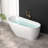 59" x 29.5" Freestanding Soaking Acrylic Single Slipper Bathtub with Reversible Drain