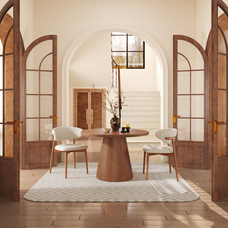 3Pcs Space-Saving Dining Set For 2-4 Person, 29.5"H x 43.31"L x 43.31"W