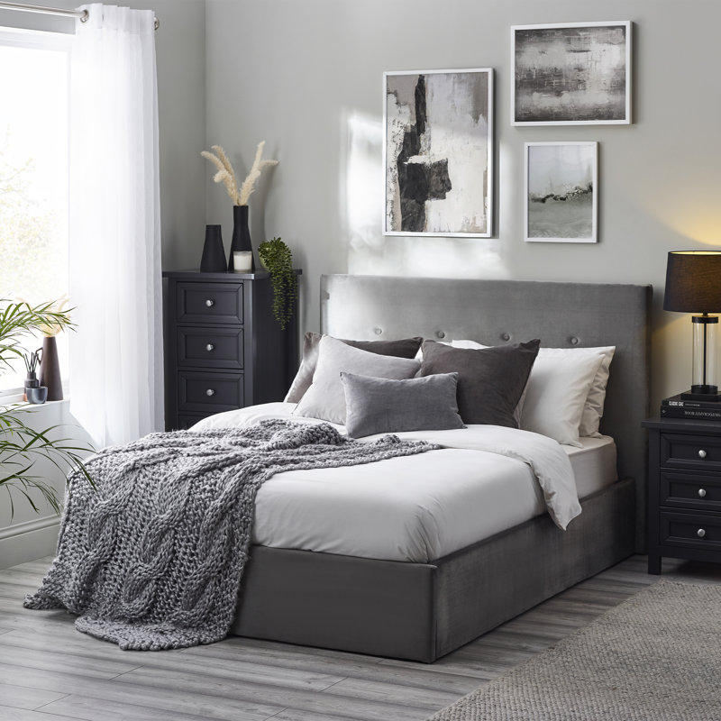 Boyne Upholstered Ottoman Storage Bed, Double (4'6)