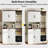 Multifunctional 71" Kitchen Pantry with Charging Station & RGB Lighting, Storage Buffet