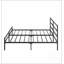 Base de lit plateforme robuste en métal avec tête de lit élégante, parfaite pour les meubles de chambre à coucher modernes et durables
