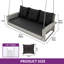 Balancelle Balconera pour 3 personnes avec coussins-284298746