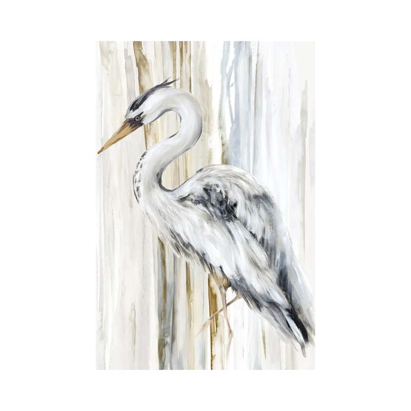 River Heron II - Giclée sur toile tendue avec châssis, H 40 po x l 26 po