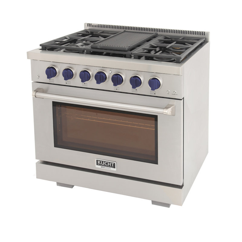 Kucht 36'' W Free Standing Range, Liquid Propane