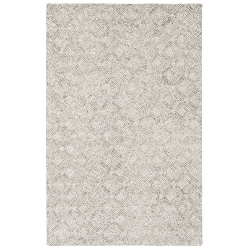 Denyell Abstract Hand Tufted Wool Geometric Rug
