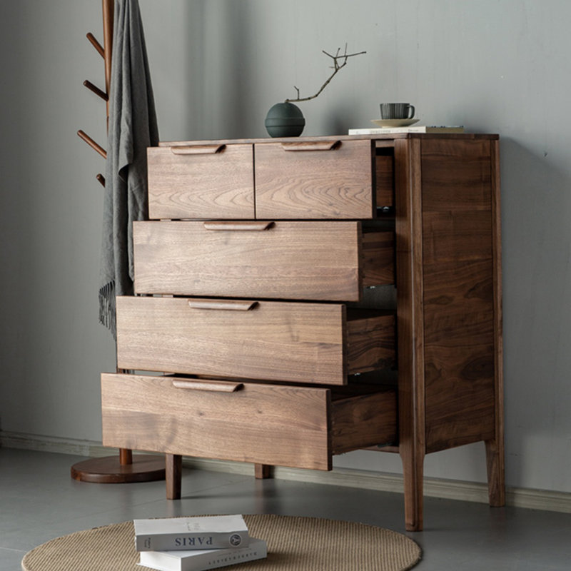 Armoire de rangement moderne en noyer noir
