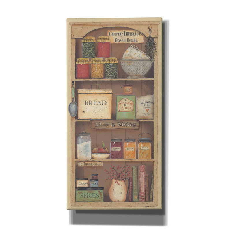 «Farmhouse Pantry II» par Pam Britton, art mural sur toile, H 24 po x l 12 po x P 0,75 po