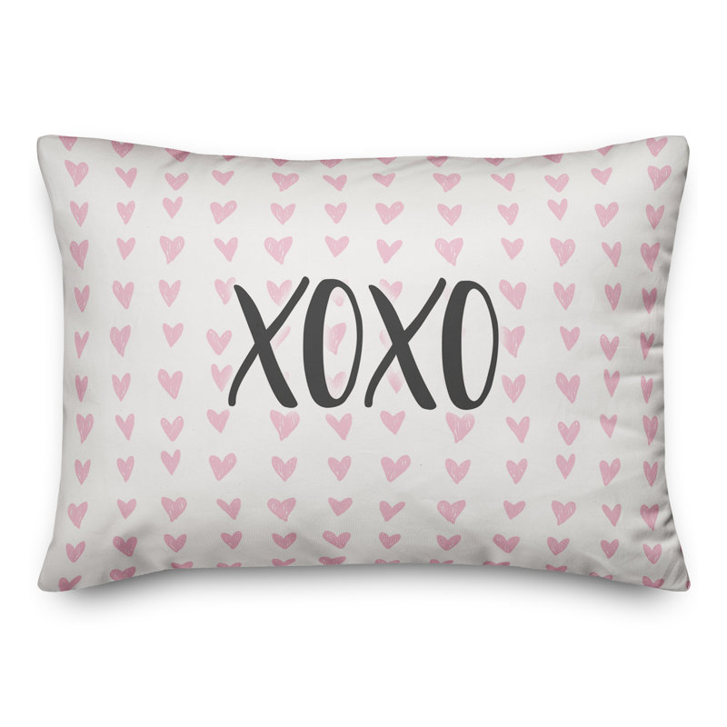  XOXO Rectangular Pillow Cover & Insert