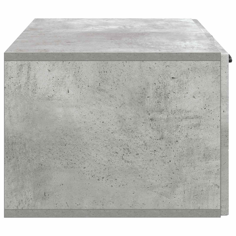 Unfinished with Fireplace Included, 30cm H x 59.5cm L x 41cm W, Light Grey