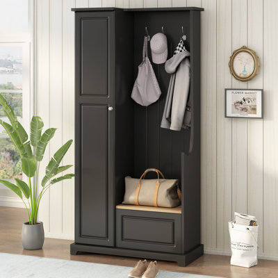 Raimer Hall Tree 35'' Wide with Bench and Shoe Storage