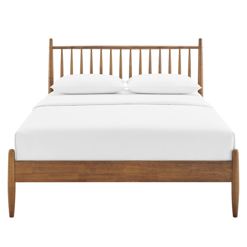 Zane King Size Spindle Bed In Walnut, Walnut, King