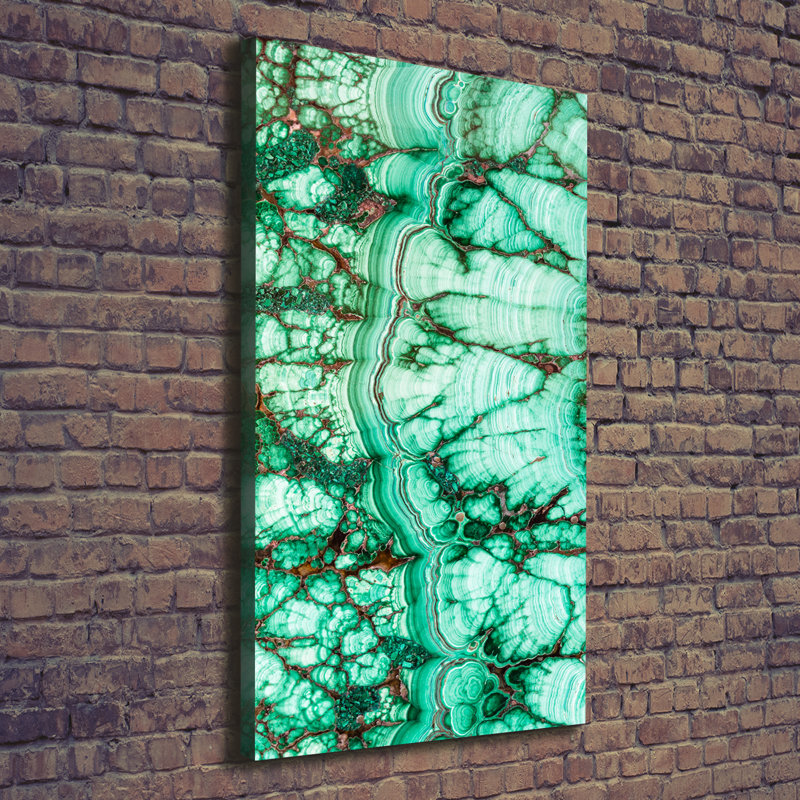 Malachite Texture - Wrapped Canvas Print