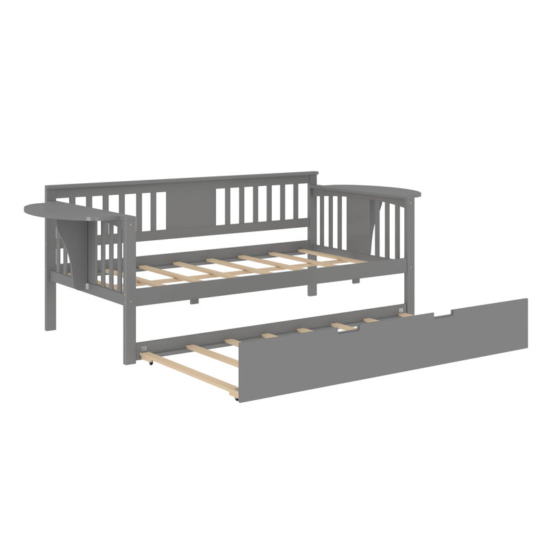 Lit double avec lit gigogne simple