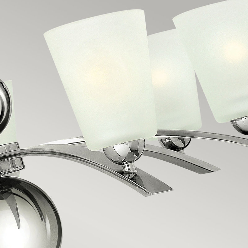 Raven 7 - Light Shaded Chandelier, Polished Nickel