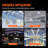 4 Pack LED Canopy Lights 80W 8800LM 5000K Daylight Outdoor Canopy Lighting