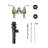 Centerset 2-handle Bathroom Faucet with Drain Assembly