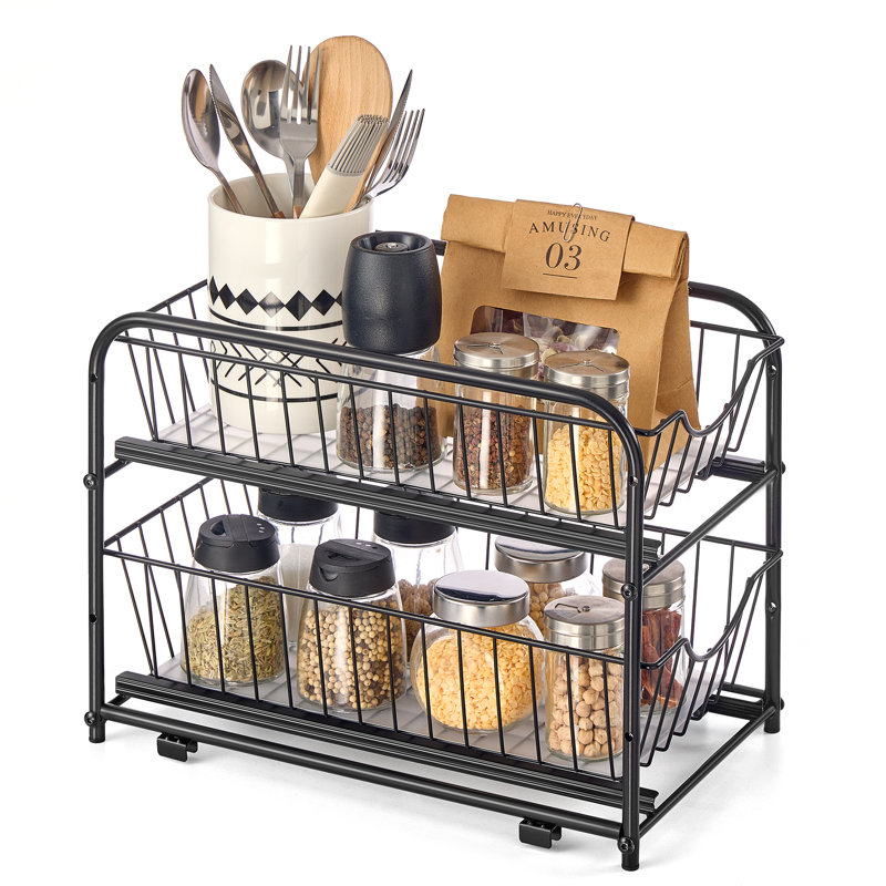 Adjustable Stainless Steel Dish Rack, Black