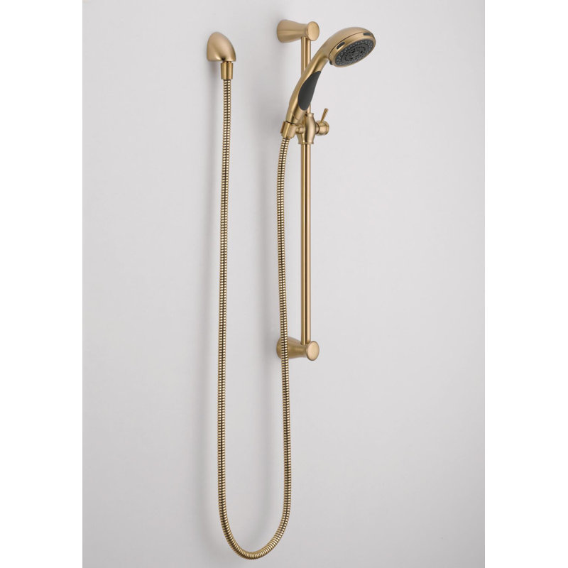 3-Spray Hand Shower with Slide Bar, Handheld Shower Head, Slide Bar Hand Shower 2.5 GPM, Brilliance Champagne Bronze