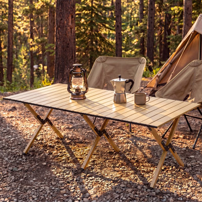 Table de camp pliable en acier légère
