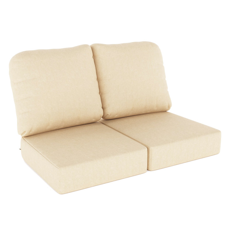 Amala Sunbrella® Indoor/Outdoor Loveseat Cushion, Canvas Canvas Sunbrella® Canvas