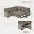 L-shaped Sectional Sofa With Storage Seat, Usb And Cup Holders-1852642482