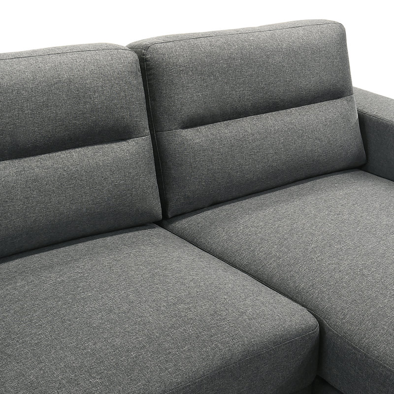 Loseff Pointer 2-Piece Fabric Upholstered Sectional, Gray