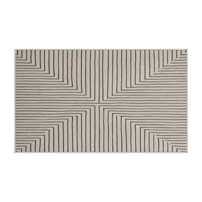 Tapis beige soyeux et moelleux