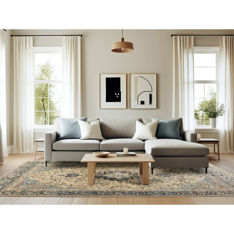 Evie-Mai Oriental Indoor Rug, Rectangle 6' x 9'