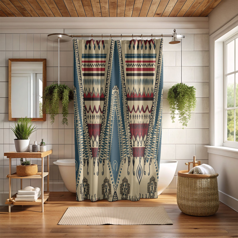 Boho Elements - Premium Shower Curtain, 74"H x 71"W