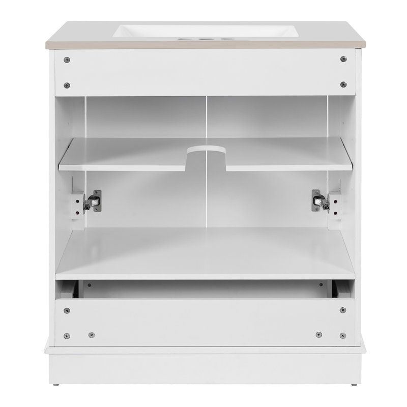 30" Luxurious Bathroom Vanity, White