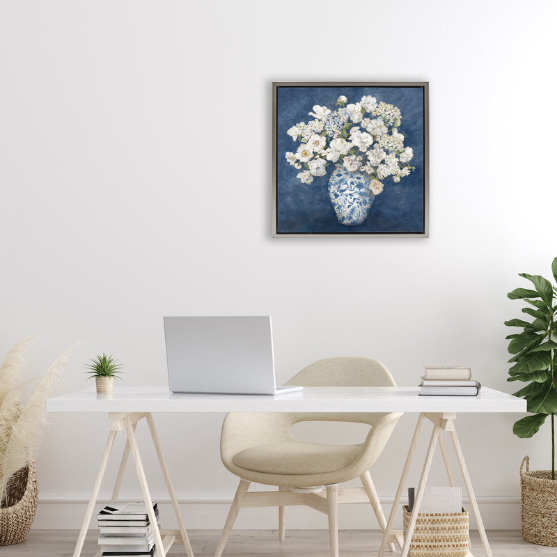 Cadre flottant Classic Classic, par Charlene Olson, Cadre flottant gris lustré, H 18 po x l 18 po
