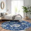 Tapis bleu marine de qualité supérieure lavable à la machine Prisco-1252722757