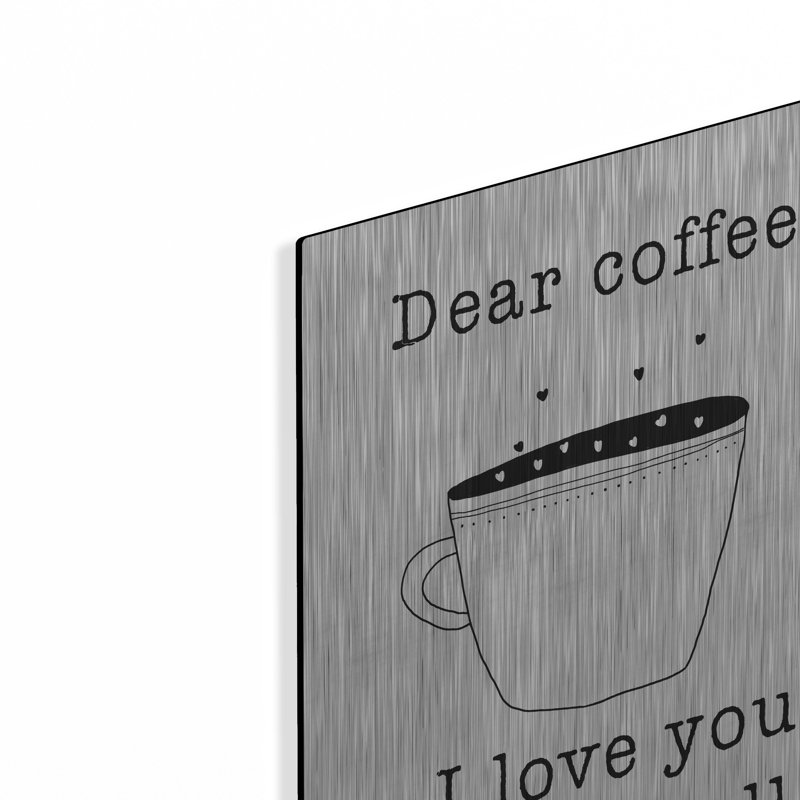 Art luxueux «Dear Coffee» par Jan Weiss «Wa Coffee» par Jan Weiss, H 16 po x l 12 po