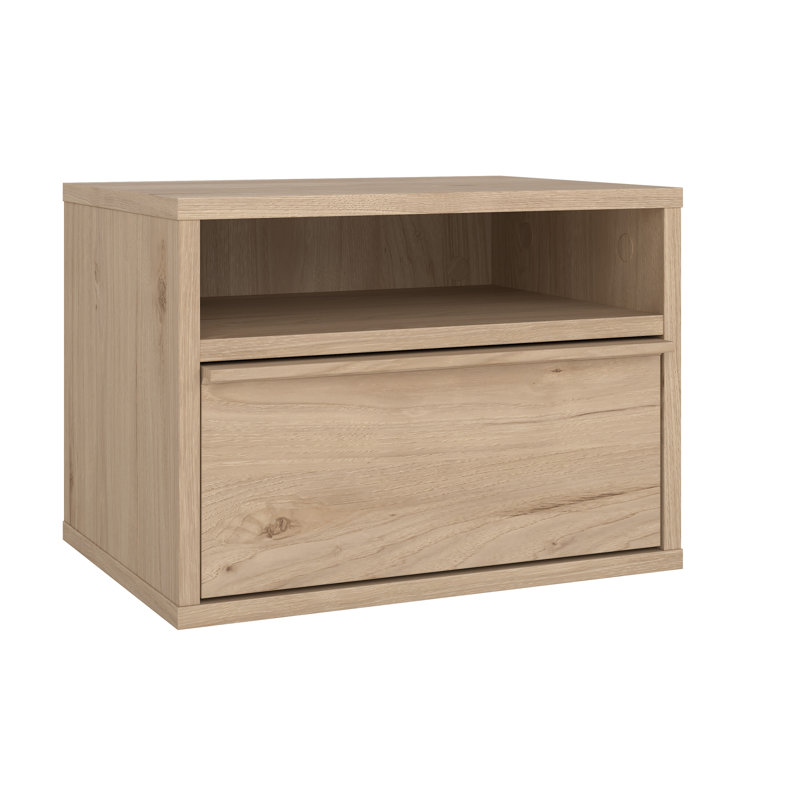Hana 1 Drawer Wall-Hanging Nightstand