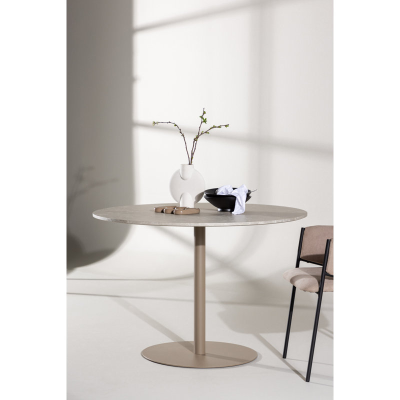 Dairus Round Metal Base Dining Table