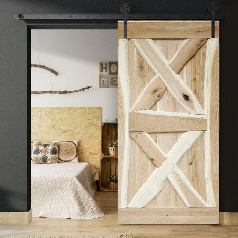 Makena Barn Door, 220cm H x 100cm W x 4cm D, Unfinished