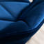 Fauteuil pivotant de bureau, bleu - Coussin en velours, rotation à 360°, système de levage, siège réglable, mousse haute densité, en option