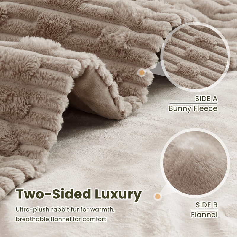 Heated Throw Blanket, Brown