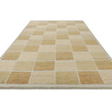 Rug & Kilim’S Scandinavian Style Rug, Beige-Brown With Square Geometric Patterns