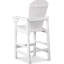 Chaise blanche à hauteur de bar, résistante aux intempéries, pour la piscine et la terrasse, avec porte-gobelet pour l'extérieur